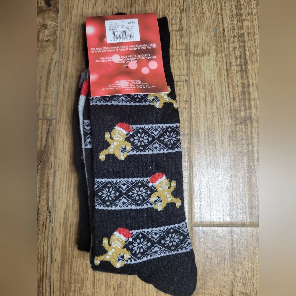 nwt mens 3 pack holiday socks